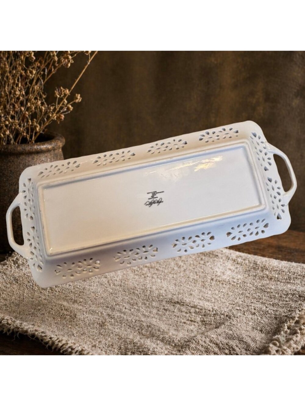 American Atelier Melody Reticulated Tray Vintage Music Sheet Print Rose Gold Mus - Picture 9 of 9